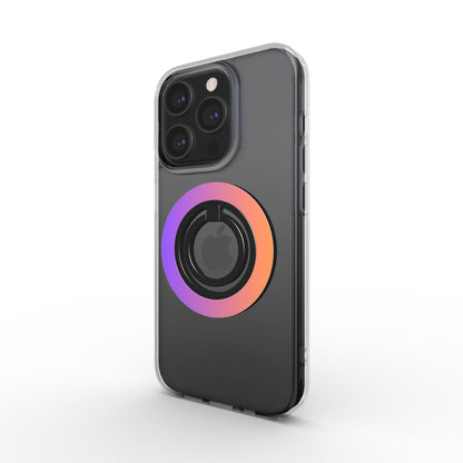 Magnetischer Ringhalter Lila-Koralle – angebracht, schräg seitliche Ansicht