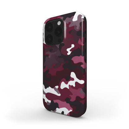 MagSafe Tough Handyhülle – Camouflage Burgundy