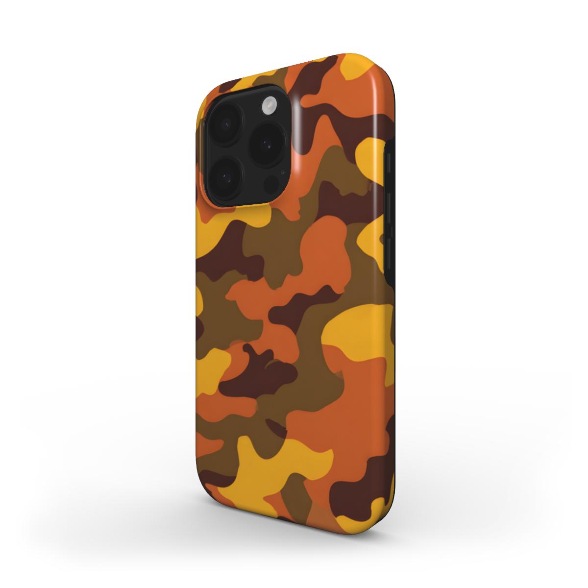 MagSafe Tough Handyhülle – Camouflage Fire Orange