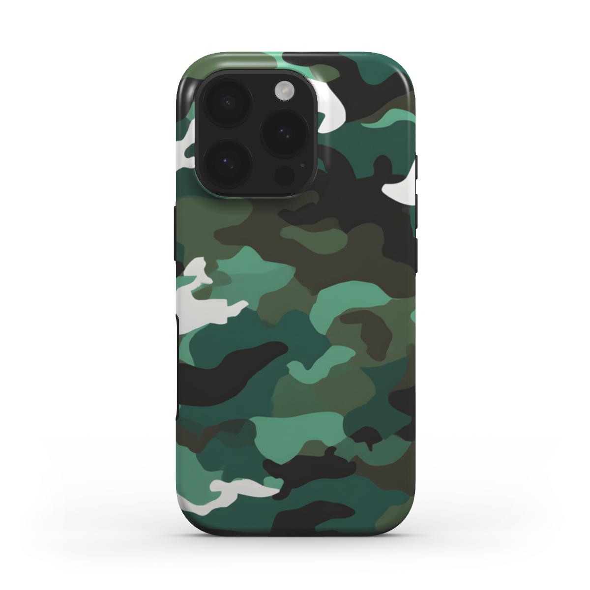 MagSafe Tough Handyhülle – Camouflage Woodland Green