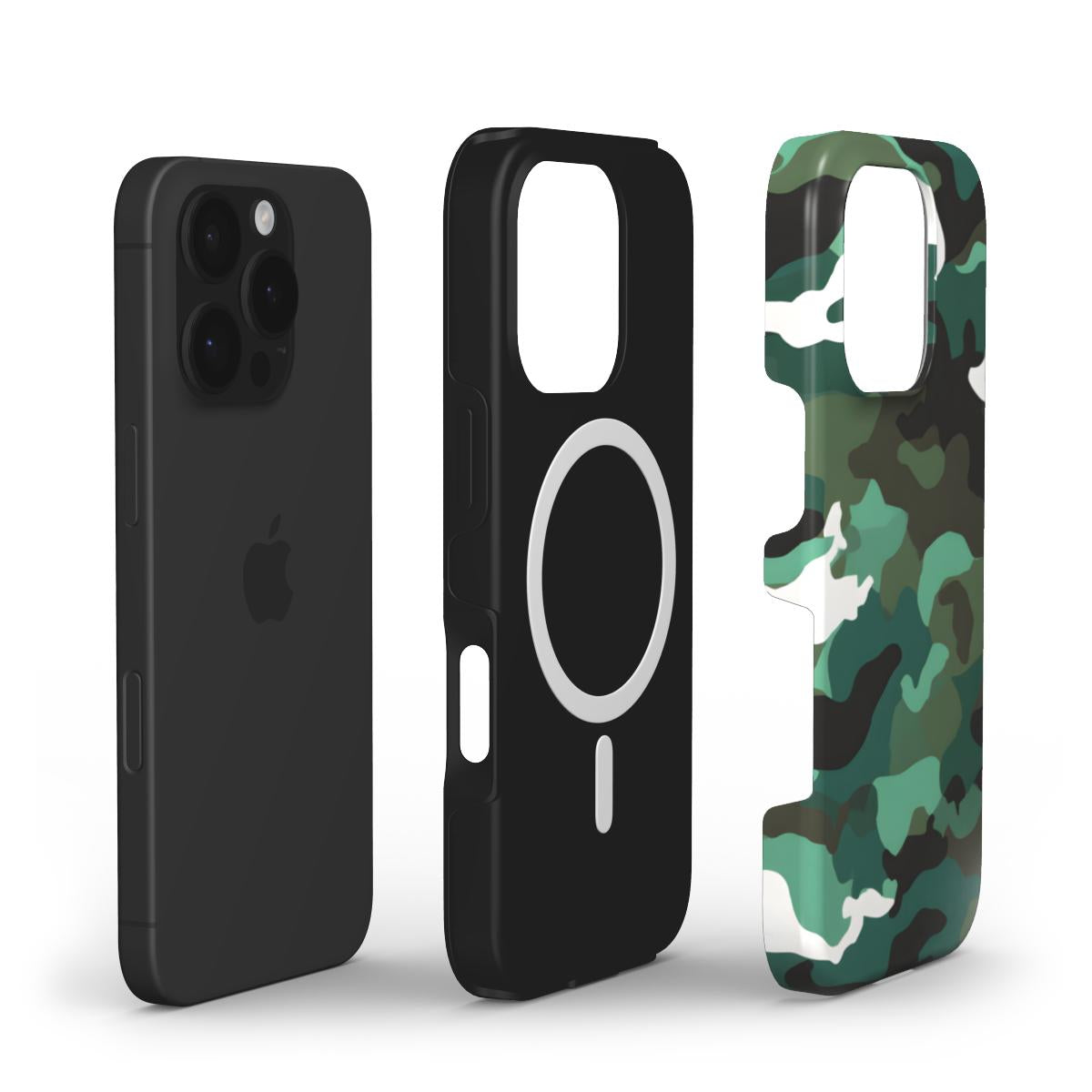 MagSafe Tough Handyhülle – Camouflage Woodland Green