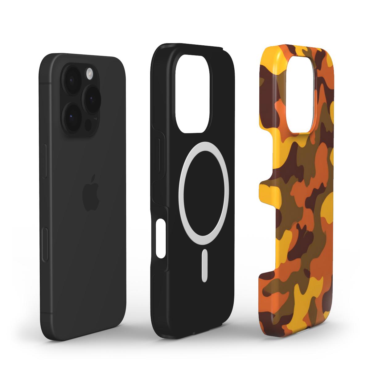MagSafe Tough Handyhülle – Camouflage Fire Orange