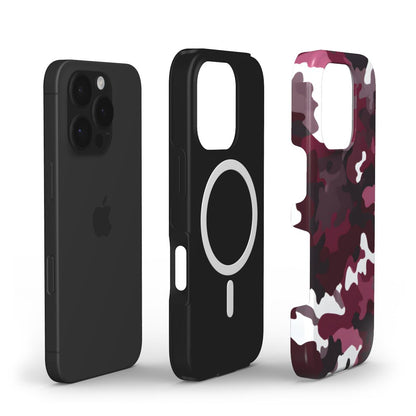 MagSafe Tough Handyhülle – Camouflage Burgundy