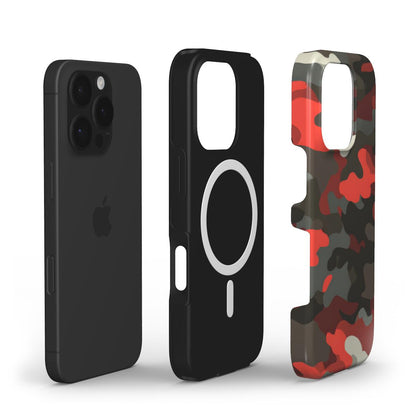 MagSafe Tough Handyhülle – Camouflage Dark Red