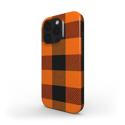 MagSafe Tough Handyhülle – Buffalo Plaid Orange Black