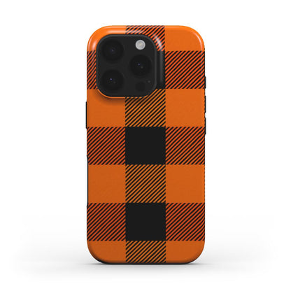 MagSafe Tough Handyhülle – Buffalo Plaid Orange Black