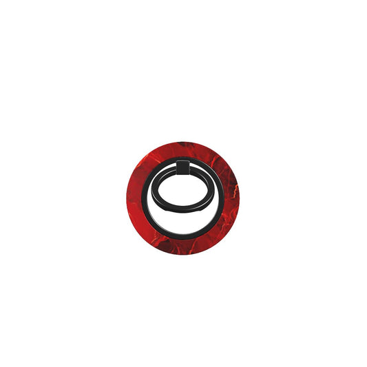 Magnetischer Ringhalter in rotem Marmor-Design