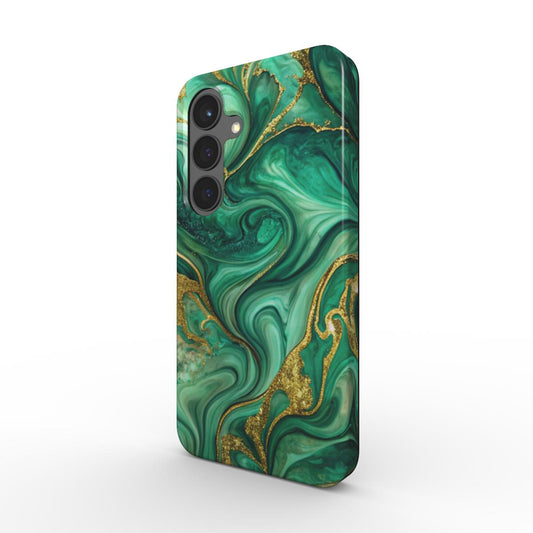 Stoßfeste Handyhülle Liquid Flow Emerald – Rückseite