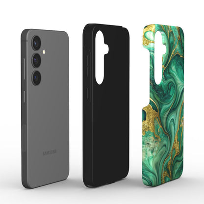 Stoßfeste Handyhülle Liquid Flow Emerald – Explosionsansicht