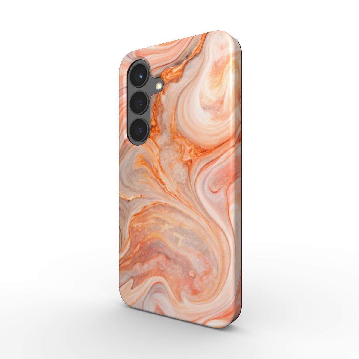 Stoßfeste Handyhülle Liquid Flow Coral – Rückseite