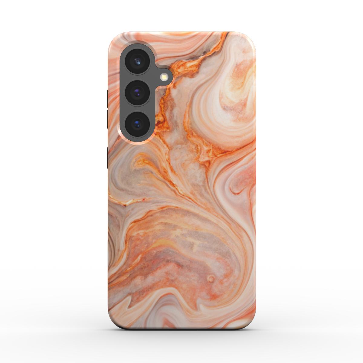 Stoßfeste Handyhülle Liquid Flow Coral – Schrägansicht