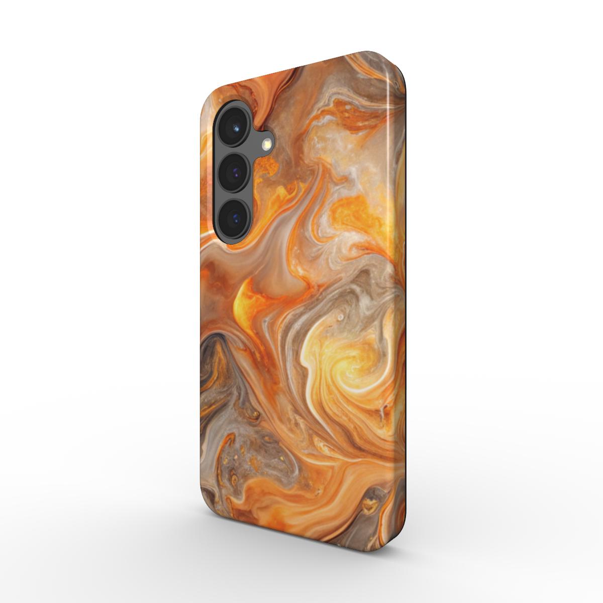 Stoßfeste Handyhülle Liquid Flow Amber Blaze – Rückseite