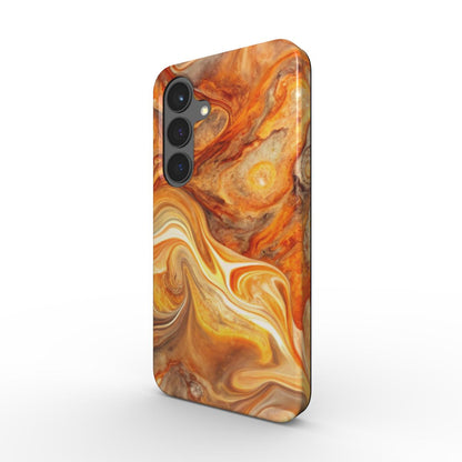 Stoßfeste Handyhülle Amber Storm – Rückseite – Liquid-Flow-Design – robuste Schutzhülle PC+TPU