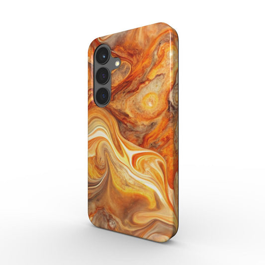 Stoßfeste Handyhülle Amber Storm – Rückseite – Liquid-Flow-Design – robuste Schutzhülle PC+TPU