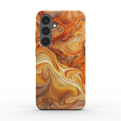 Stoßfeste Handyhülle Amber Storm – Schrägansicht – kratzresistentes Hardcase mit erhöhten Kanten