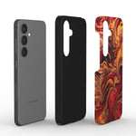 Stoßfeste Handyhülle – Liquid Flow „Crimson Flame“