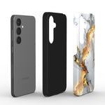 Stossfeste Handyhülle – „Golden Fracture“ Marmor-Design