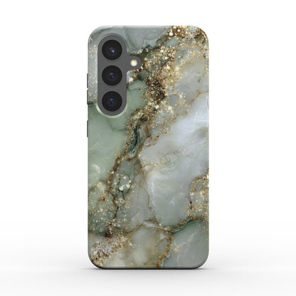 marmor-handyhuelle-salbeigruen-gold-rueckseite