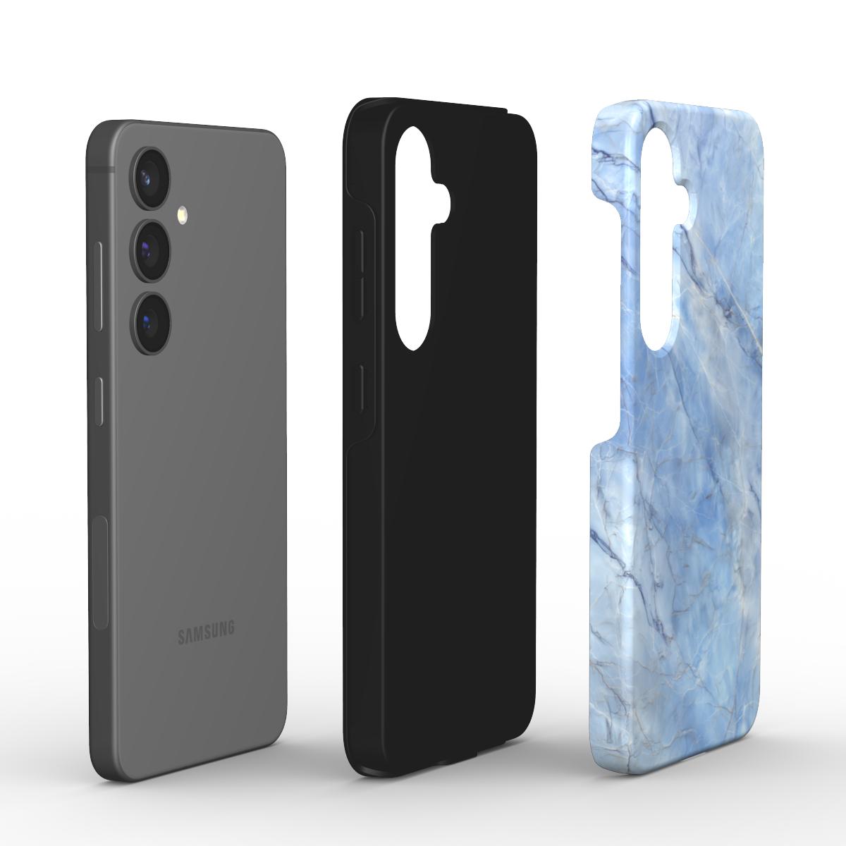 Blue Crystal Tough Case – Explosionsansicht mit Innen- und Außenschale