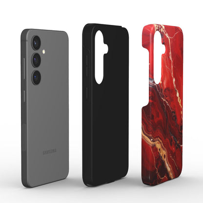 Red Fusion Tough Case – Explosionsansicht mit TPU-Innenschicht und PC-Außenschale