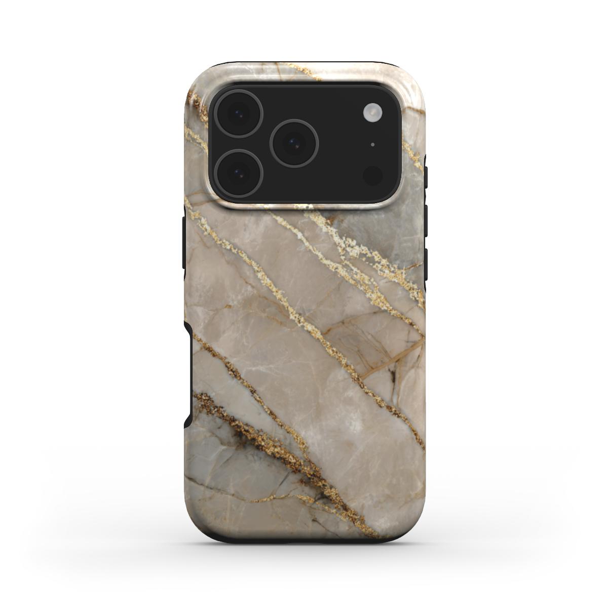 MagSafe Marmor-Design Handyhülle Golden Dune – Seitenansicht