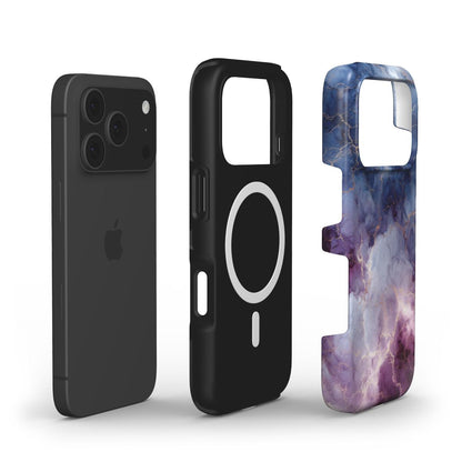 MagSafe Marmor-Design Handyhülle Nebula Quartz – Aufbau mit Magnetring
