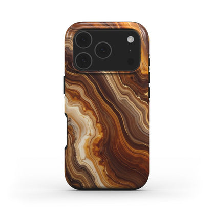 MagSafe Marmor-Design Handyhülle Amber Flow – Seitenansicht