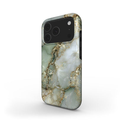 MagSafe Marmor-Design Handyhülle Golden Sage – Rückseite