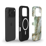 MagSafe Handyhülle – „Golden Sage“ Marmor-Design