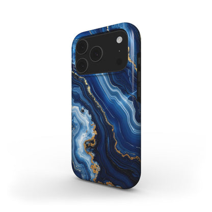 MagSafe Marmor-Design Handyhülle Azure Rift – Rückseite