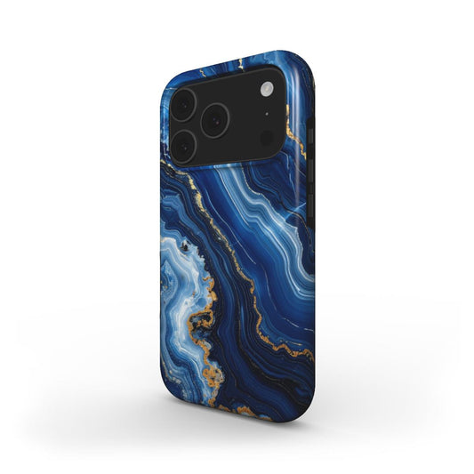 MagSafe Marmor-Design Handyhülle Azure Rift – Rückseite