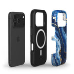 MagSafe Handyhülle – „Azure Rift“ Marmor-Design