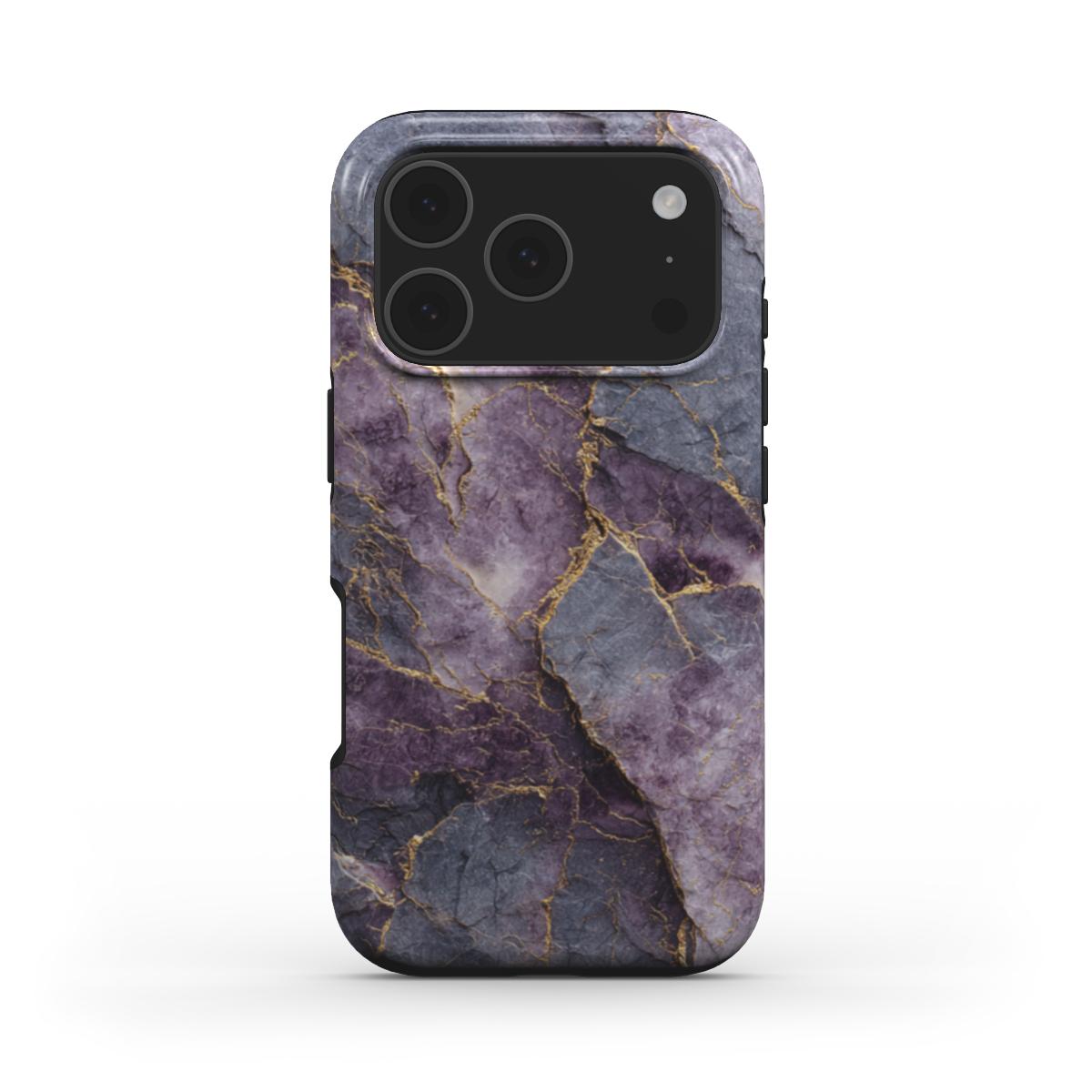 MagSafe Marmor-Design Handyhülle Violet Veins – Seitenansicht