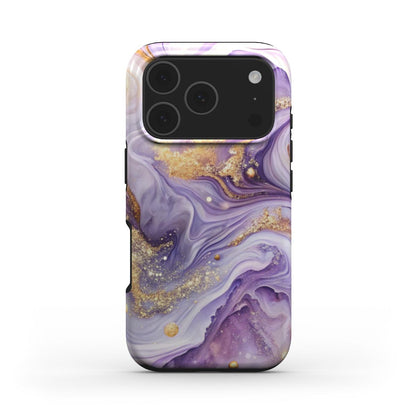 MagSafe Handyhülle Lavender Aura Rückseite mit violett-goldenem Farbverlauf