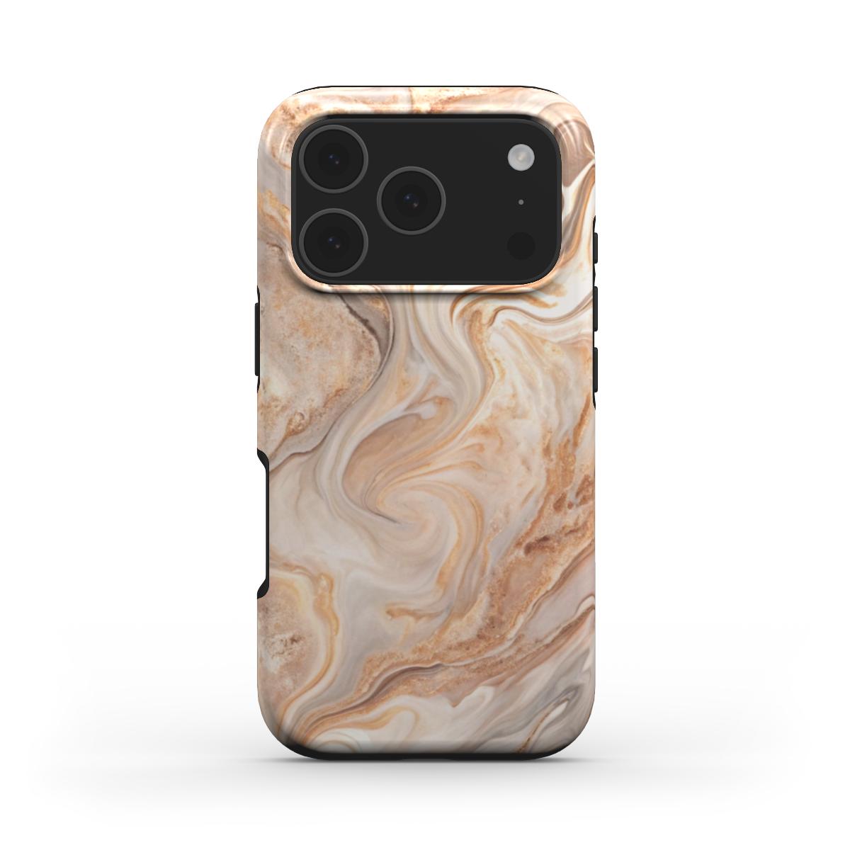 MagSafe Handyhülle Desert Swirl Rückseite mit beigem Farbverlauf