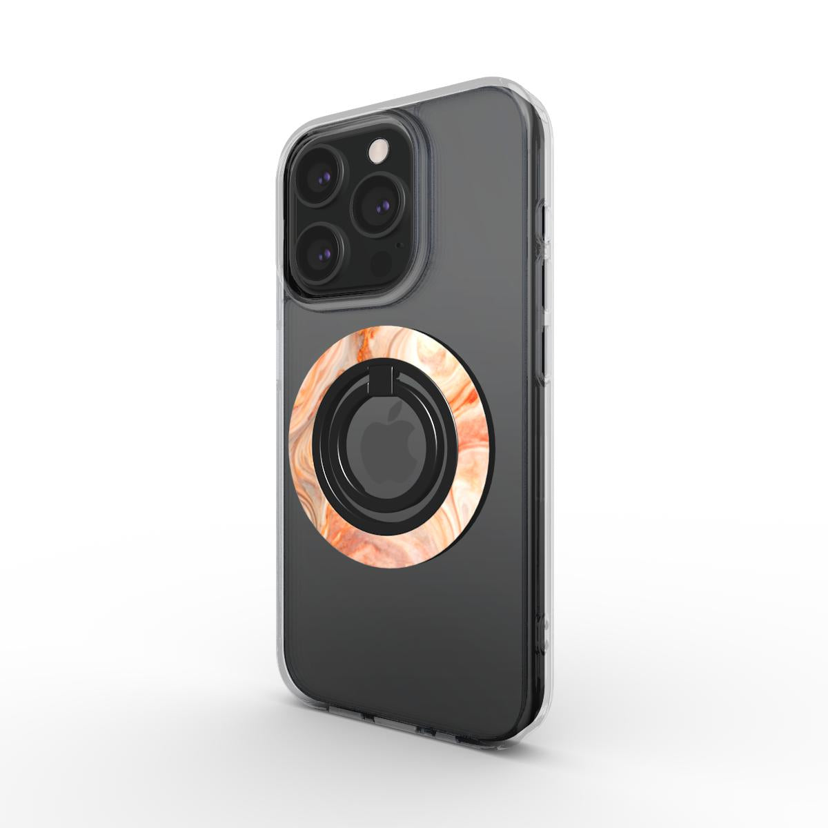 Ringhalter Coral auf Smartphone-Hülle, Schrägansicht