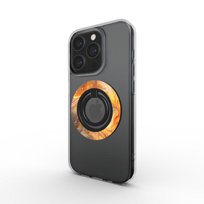 Amber Blaze Ringhalter auf Smartphone-Hülle, Schrägansicht