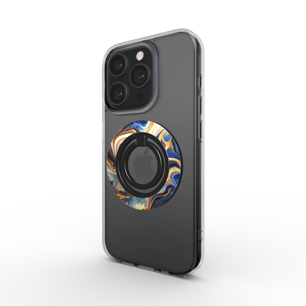 Azure Storm Ringhalter auf Smartphone-Hülle, Schrägansicht