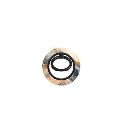 Magnetischer Ringhalter Golden Dusk im gold-beigen Marmor-Design, Vorderansicht