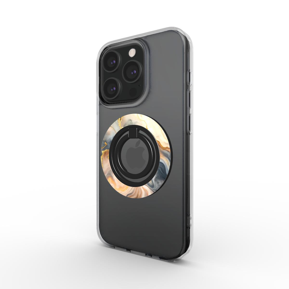 Golden Dusk Ringhalter auf Smartphone-Hülle, Schrägansicht