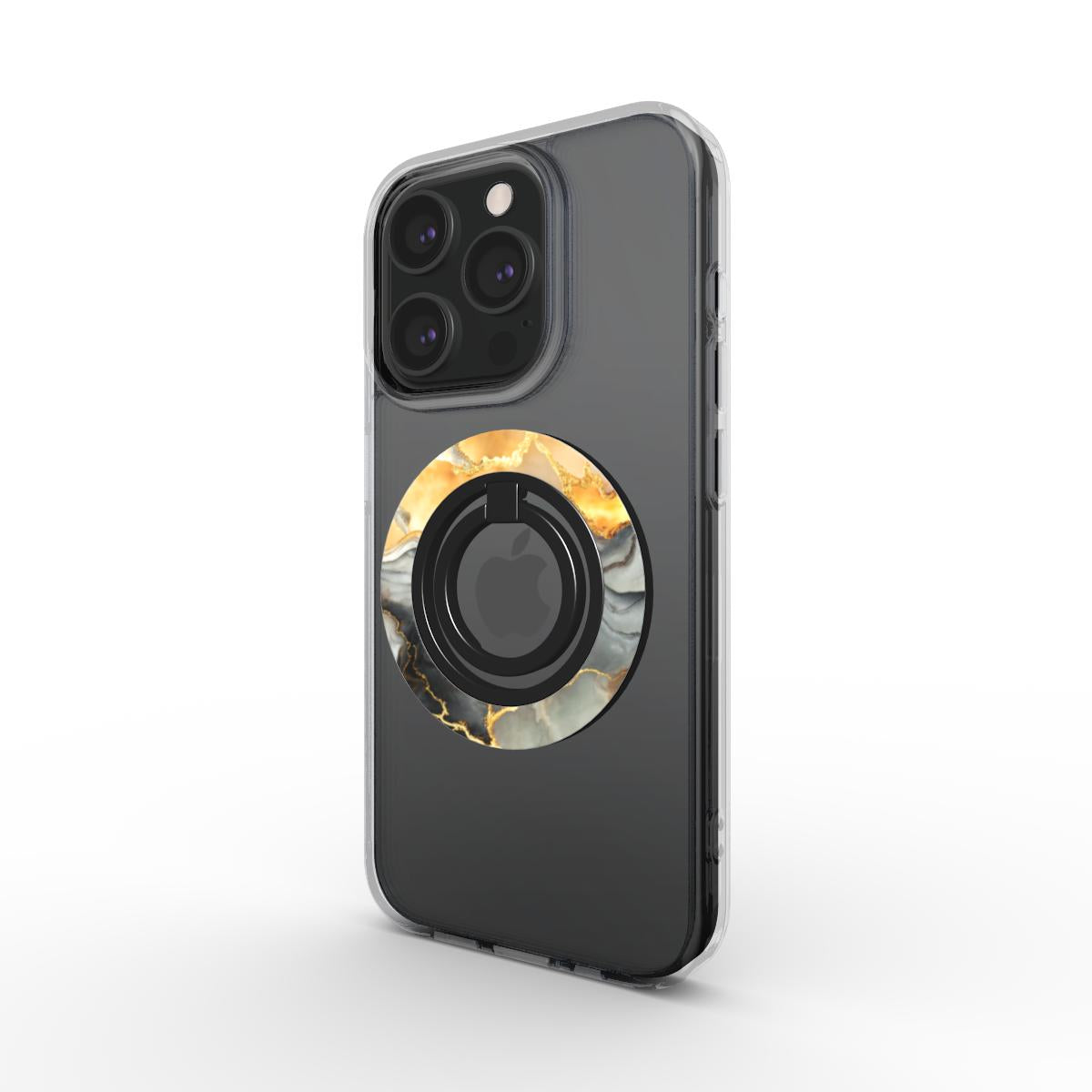 Golden Ember Ringhalter auf Smartphone-Hülle, Schrägansicht