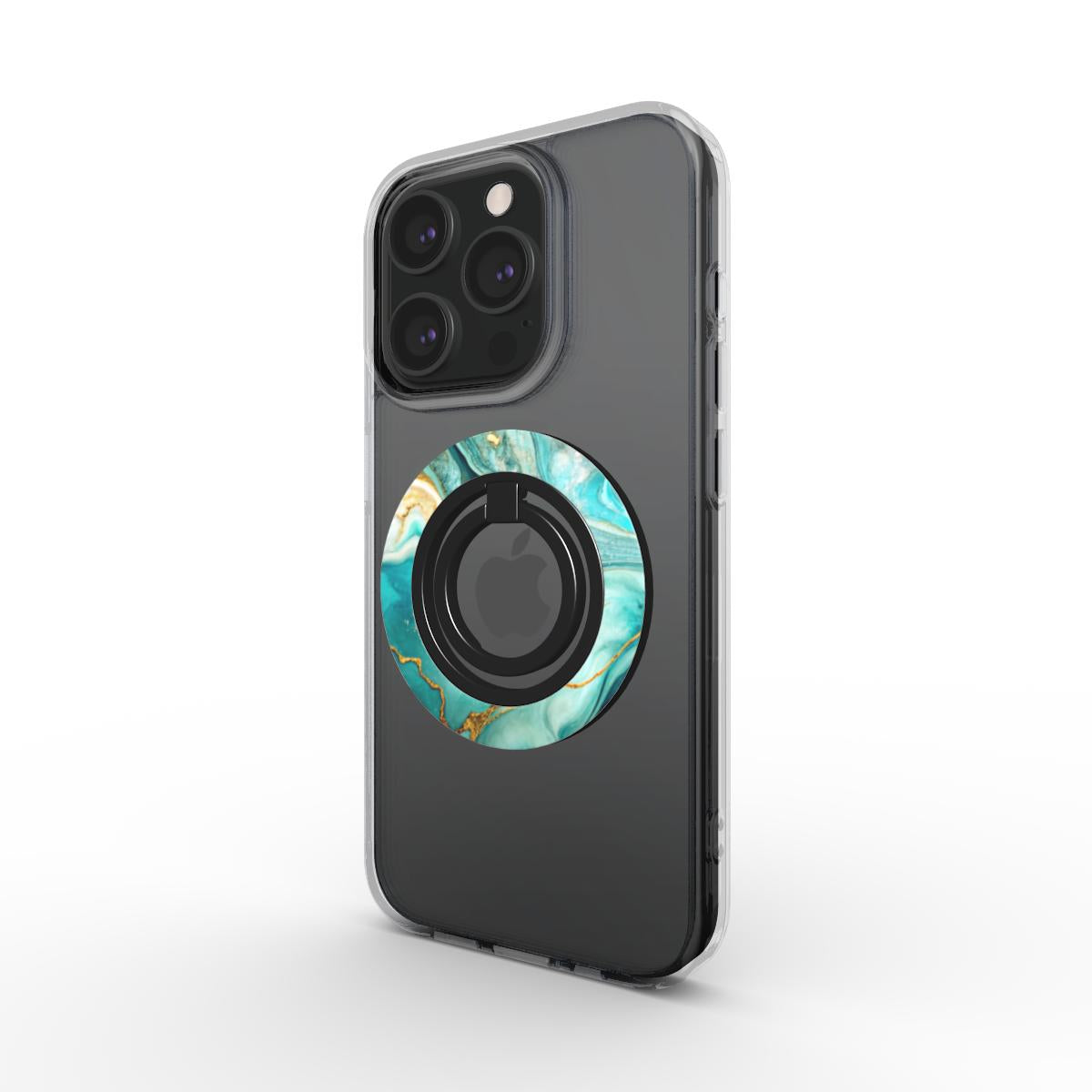 Emerald Tide Ringhalter auf Smartphone-Hülle, Schrägansicht