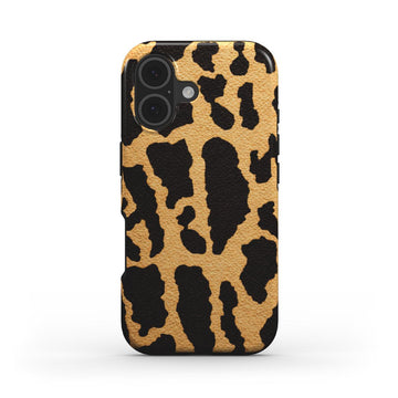 Rückseite der Handyhülle Leopard Print Gold glänzend