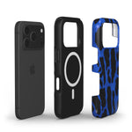 MagSafe Handyhülle – „Leopard Print Blau“