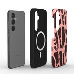 Magnetische Handyhülle – „Leopard Print Pink“