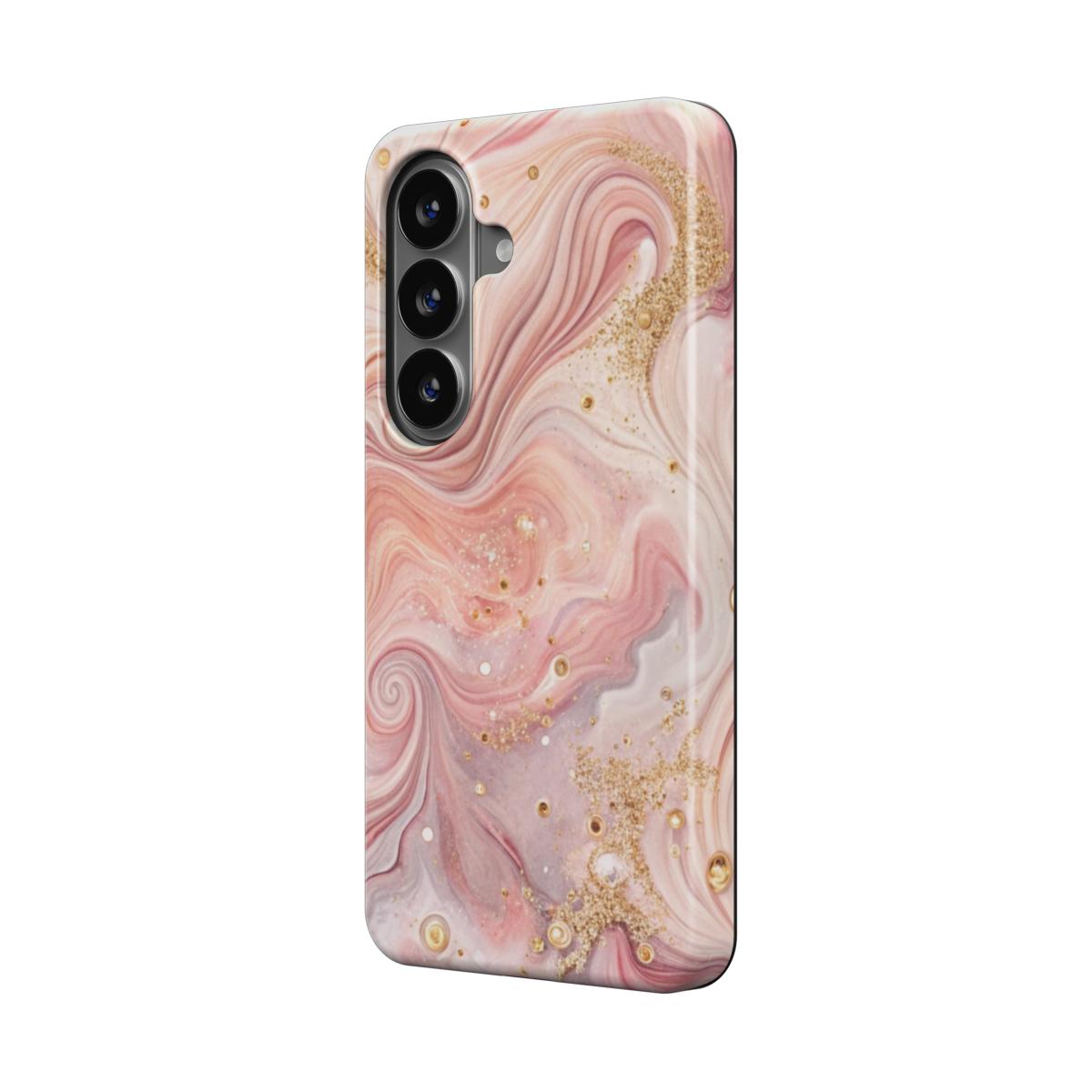Magnetische Handyhülle Liquid Flow Rosy Gleam Design