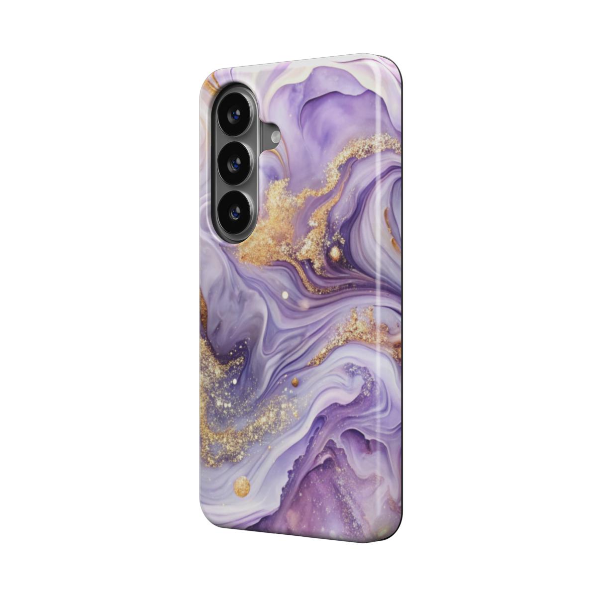 Magnetische Handyhülle Liquid Flow Lavender Aura Design