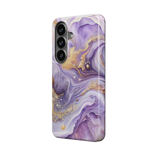Magnetische Handyhülle Liquid Flow Lavender Aura Design