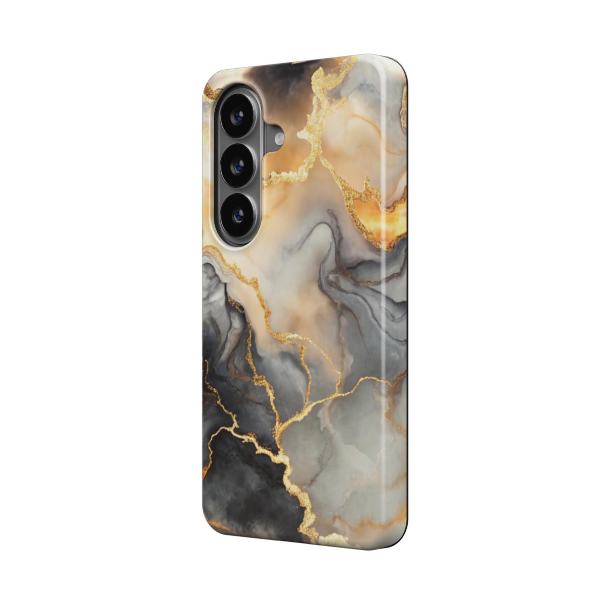 Magnetische Handyhülle Liquid Flow Golden Ember Design