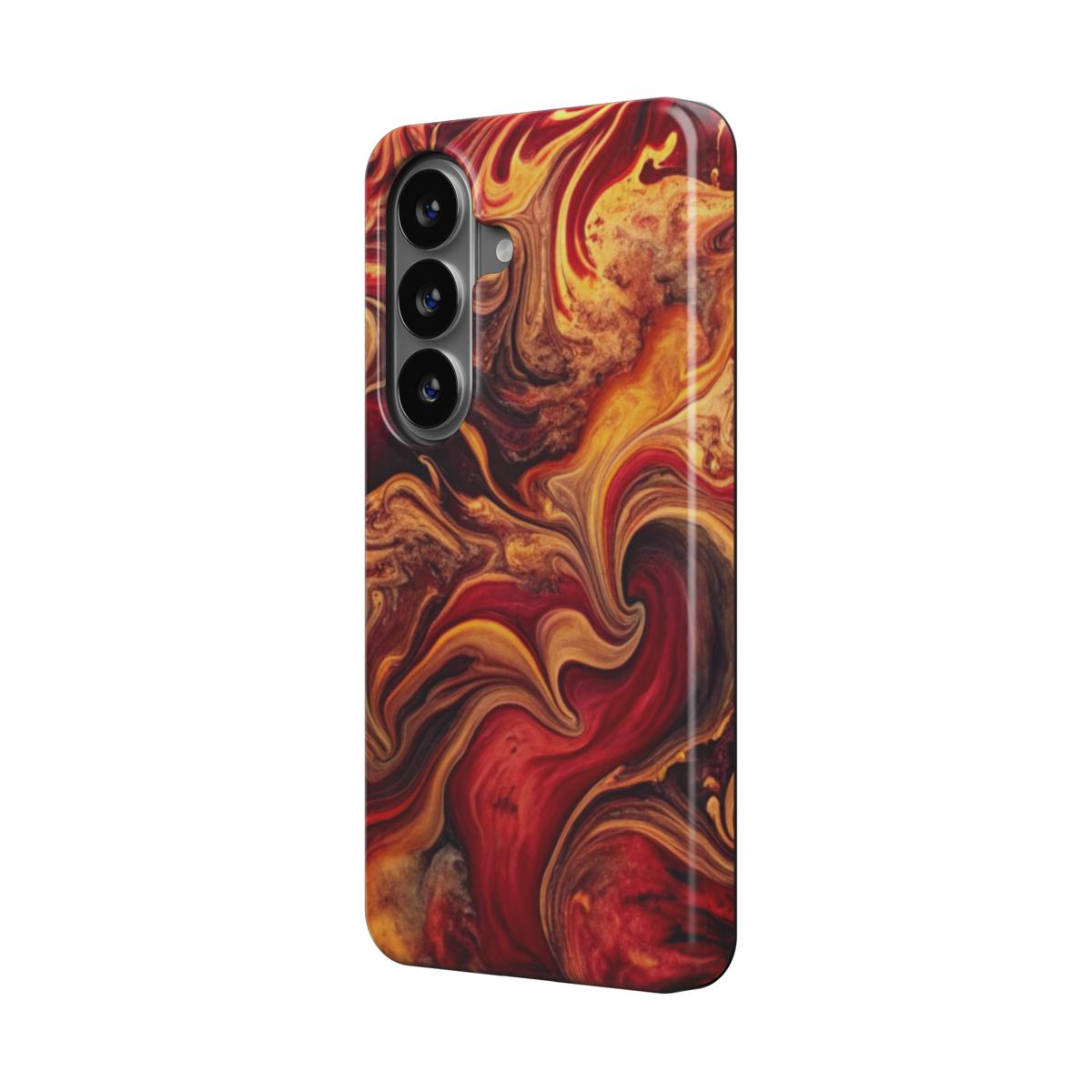 Magnetische Handyhülle Liquid Flow Crimson Flame Design